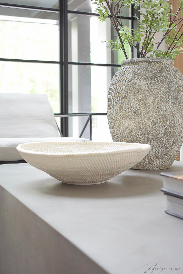 textured white decorative boho bowl
