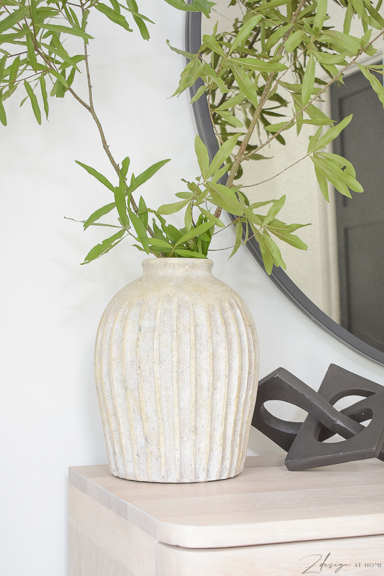 ribbed textured vase from pottery barn 