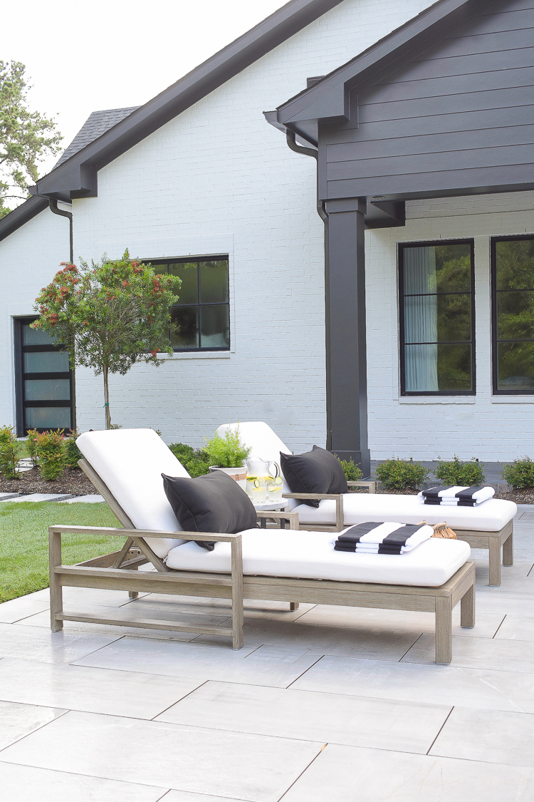 Pool loungers and beautiful outdoor decor from walmart home