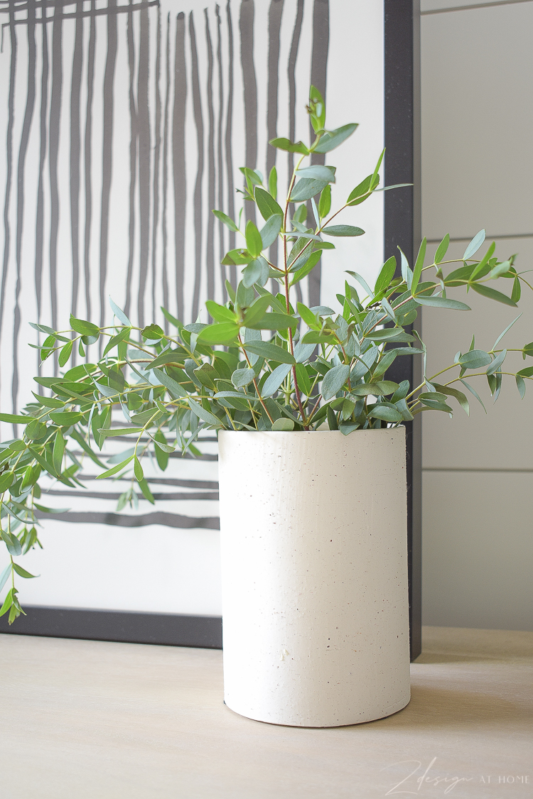 small white speckled vase 