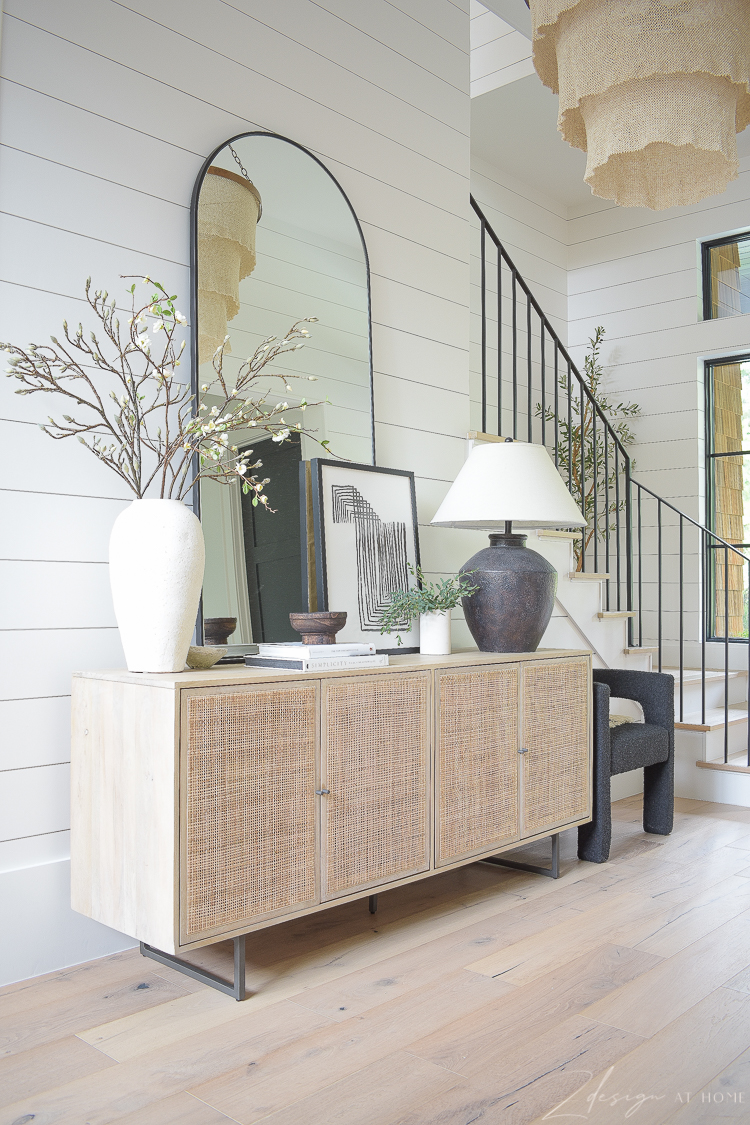 grand foyer with cane console 