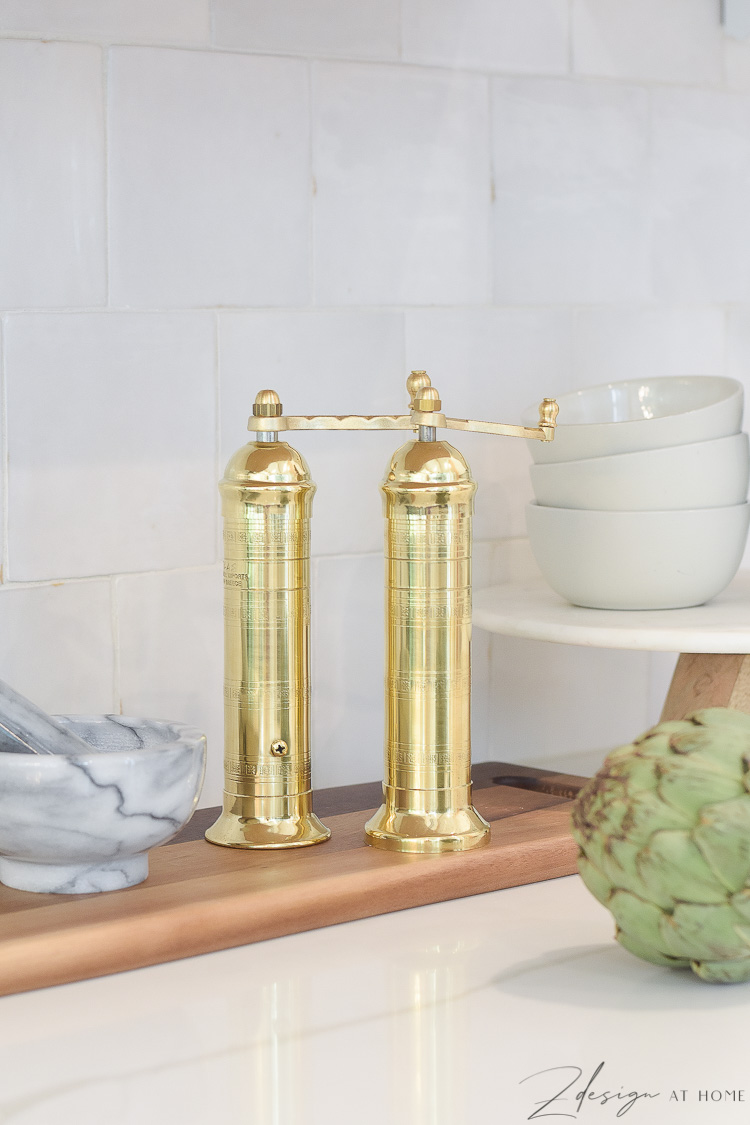 brass salt and pepper mills