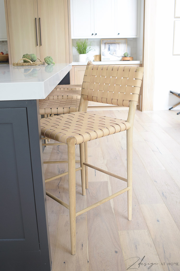 leather lattice counter stools - greely from mcgee and co