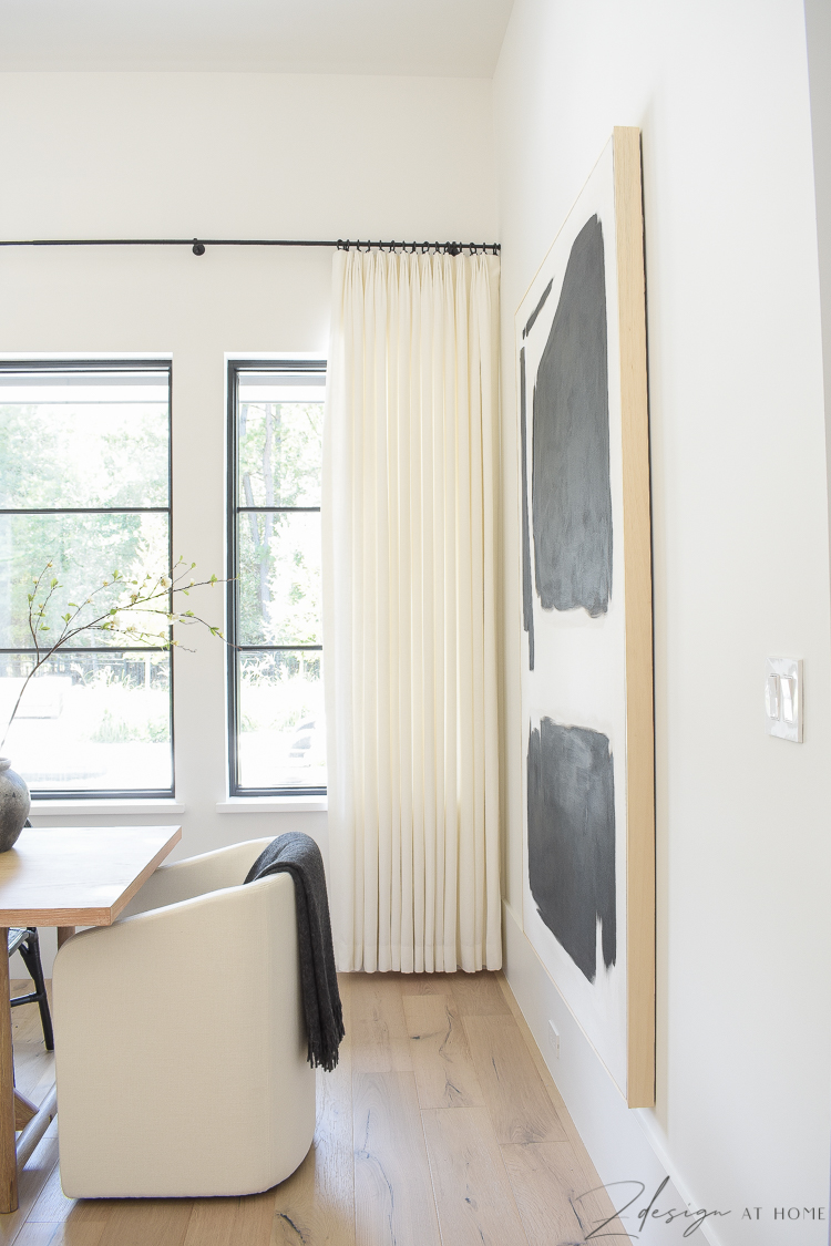 custom made white linen curtains with privacy liner and interlining