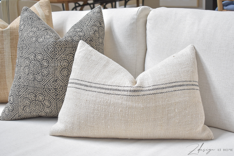 boho pillow cover in cream and black 