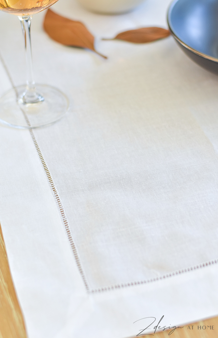 white linen eyelet table scape 