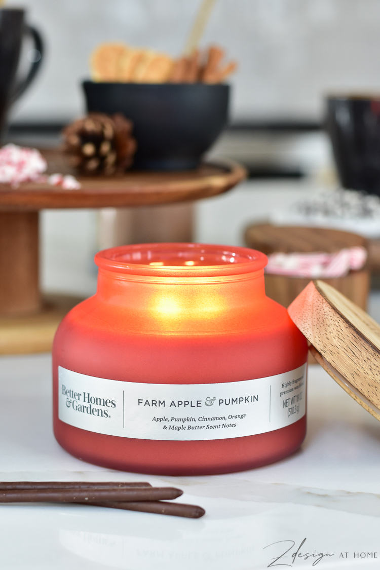 Farm, Apple Pumpkin Candle with hot chocolate charcuterie board 