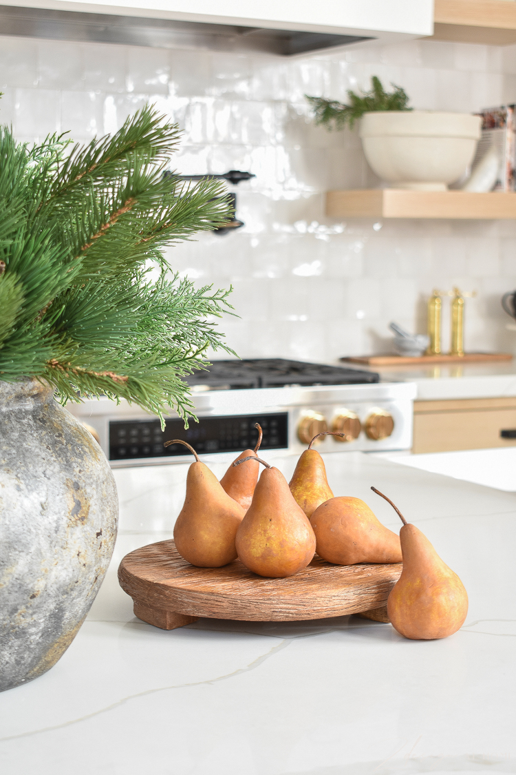 christmas decor in modern farmhouse kitchen 