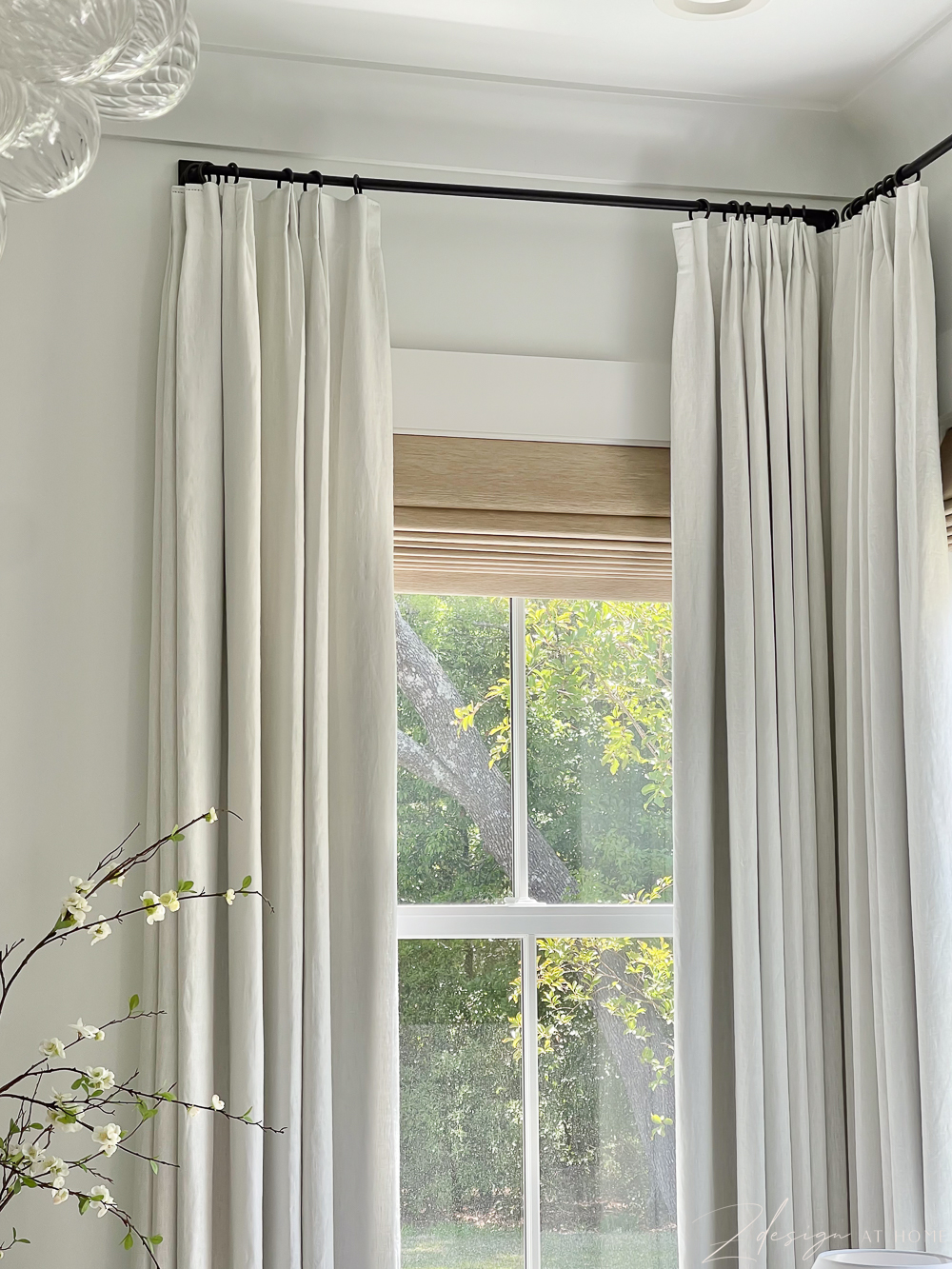 white linen curtains